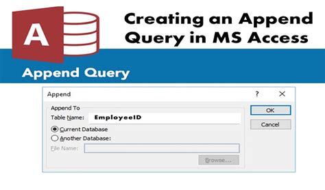 How To Write An Append Query In Access