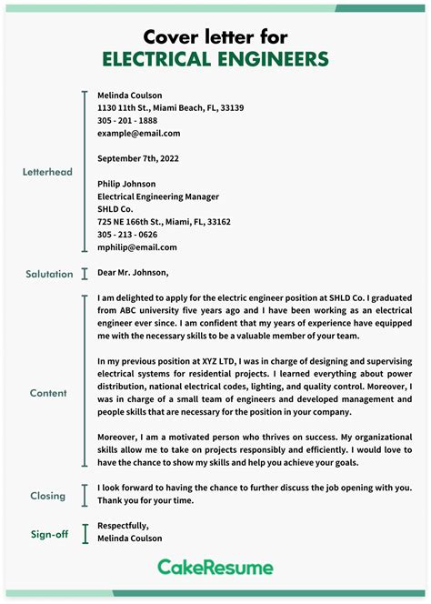 how to write an application letter for attachment in electrical engineering