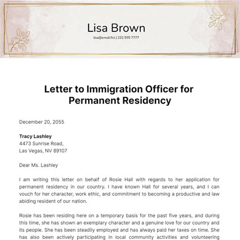 how to write an application letter for residency