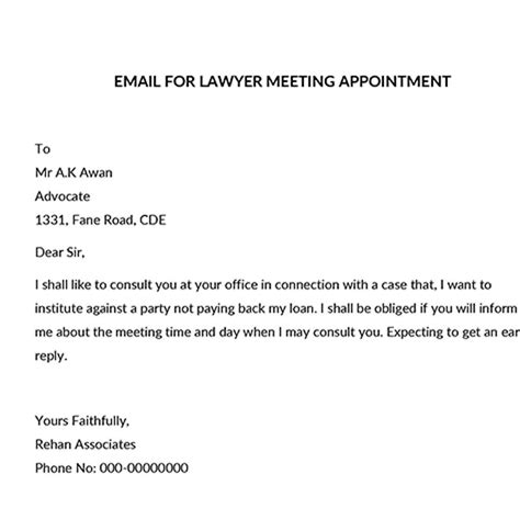 how to write an appointment request letter to a client