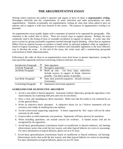 how to write an argumentative essay with examples