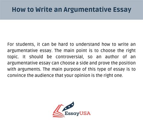 how to write an argumentative thesis