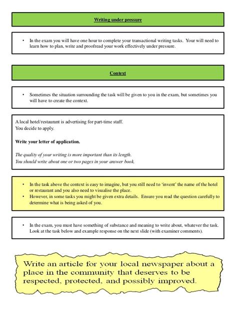 How To Write An Article Format Gcse