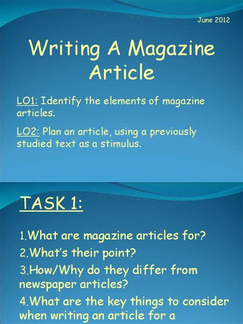 How To Write An Article Ks4