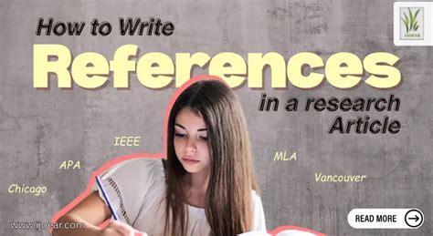How To Write An Article With References