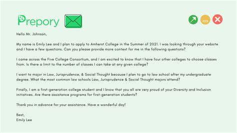 how to write an email for university example