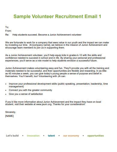 how to write an email for volunteering examples
