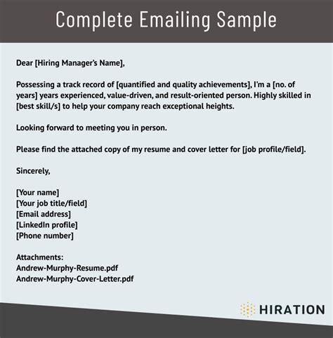 how to write an email to hr for a job example