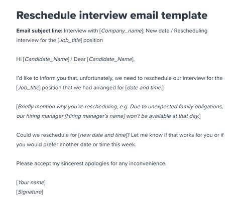 how to write an email to reschedule interview