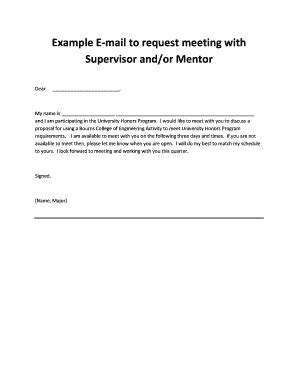 how to write an email to your mentor