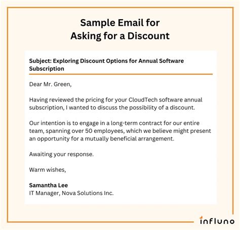 How To Write An Email With Asking For Discount