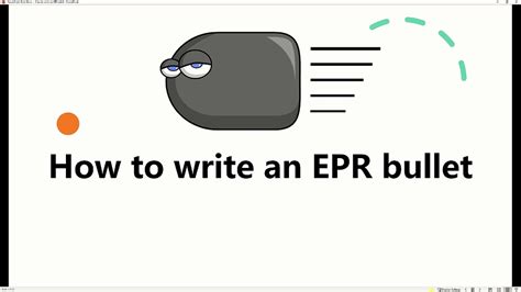 how to write an epr bullet