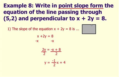 how to write an equation of a line perpendicular to another