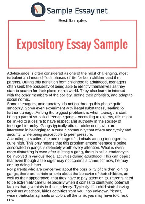 how to write an expository essay with examples