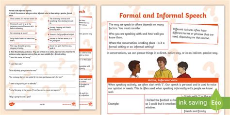 how to write an informal speech for students