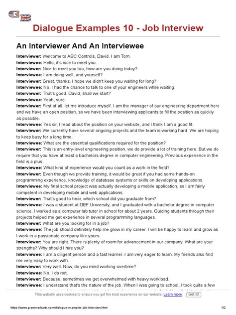 how to write an interview dialogue