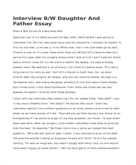 how to write an interview paper sample
