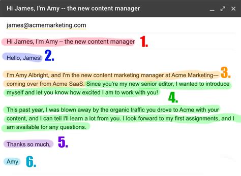 how to write an introduction email to your new team