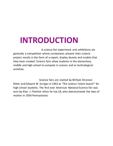how to write an introduction for an experiment