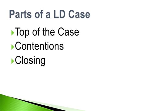 How To Write An Ld Case