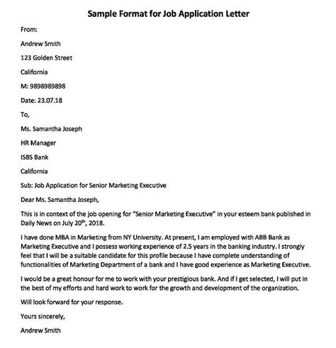 How To Write Application For A Job Vacancy