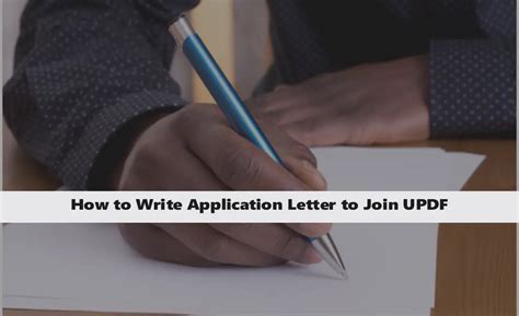 how to write application letter to join updf in uganda pdf