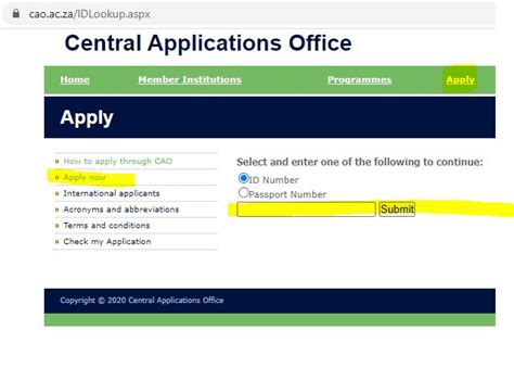 how to write area code in cao application