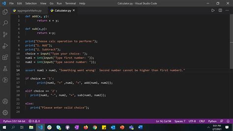 how to write assert statements in python