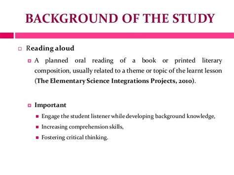 how to write background of the study in research proposal ppt