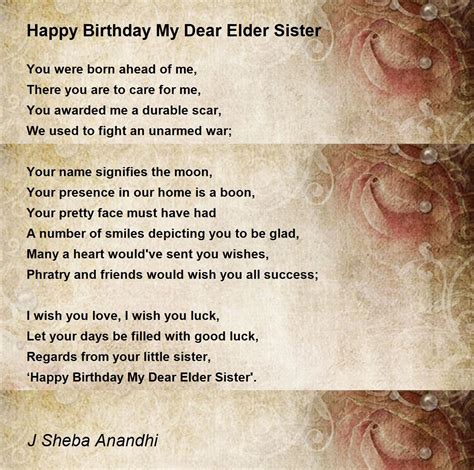 how to write birthday wishes to my elder sister
