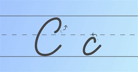 how to write c in cursive letters
