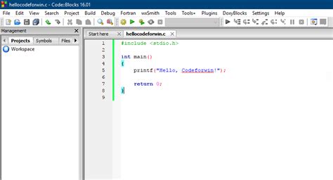 how to write c program in codeblocks