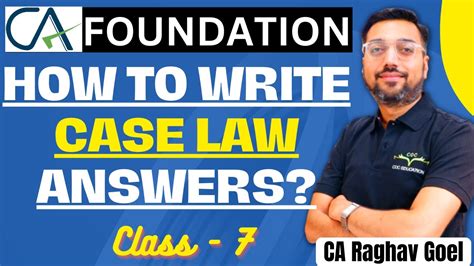 how to write case law in ca foundation