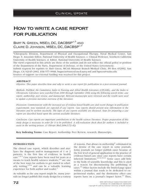 How To Write Case Report Pdf