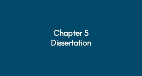 How to Write Chapter 5 for Thesis Writing