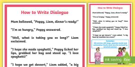 how to write children's dialogue