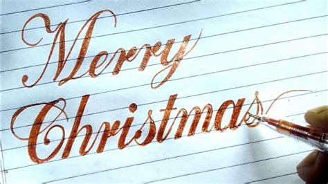 Calligraphy How To Write Merry Christmas In Cursive