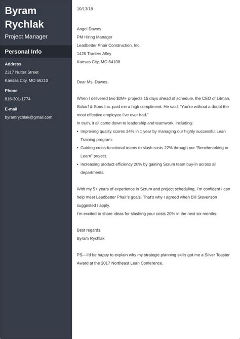 how to write closing statement in cv