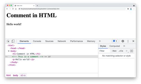 how to write comments in html