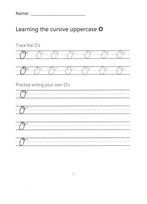 How To Write Cursive Letter O