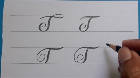 how to write cursive letter t