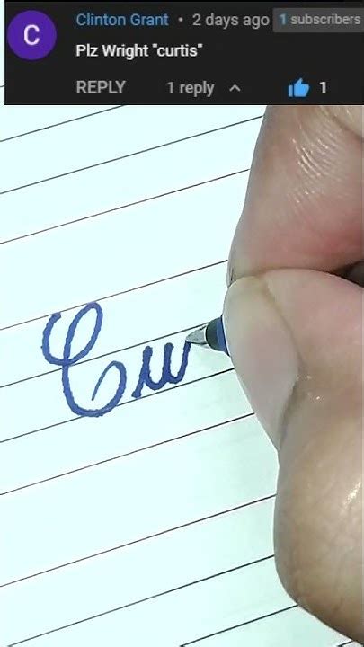 How To Write Curtis In Cursive