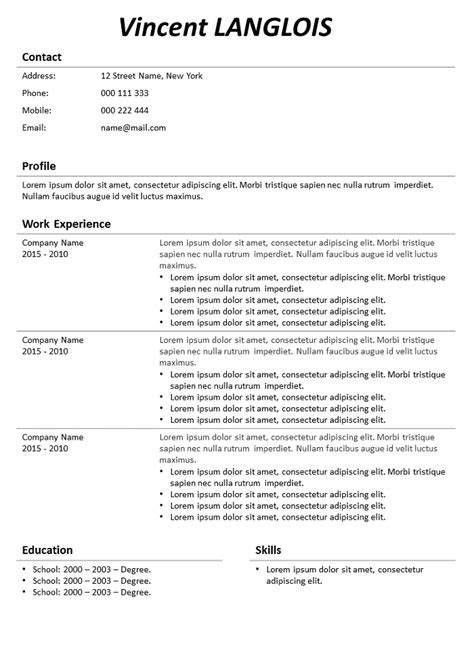 how to write cv without word