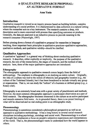 how to write data analysis in qualitative research proposal
