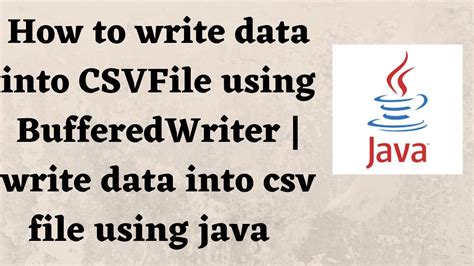 how to write data in csv file using java