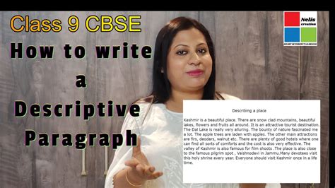 how to write descriptive writing class 9th