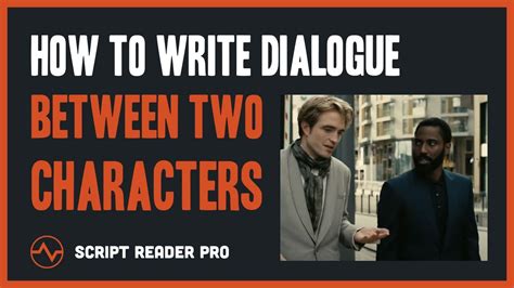 how to write dialogue between two characters in english