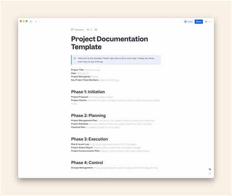 how to write documentation for frontend project