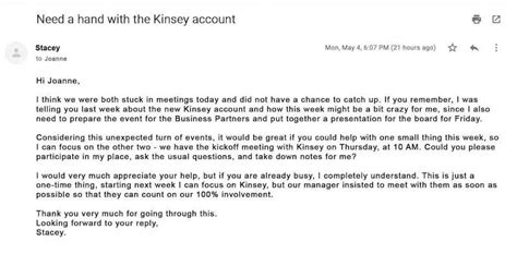 how to write email asking for help sample
