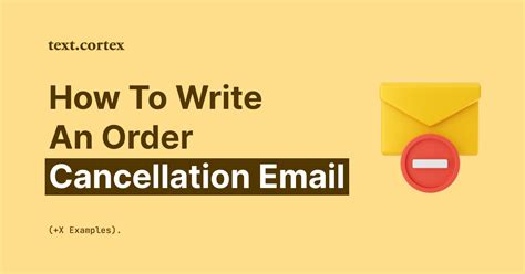 how to write email cancel order